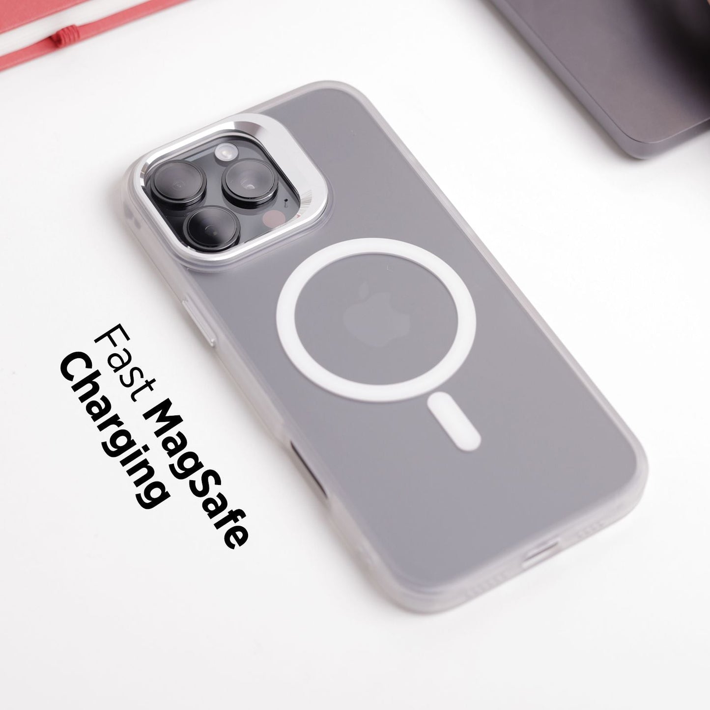 Tekne CLEAR Case with Camera Stand for iPhone 16 Pro Max | Slim, Transparent & Scratch-Resistant