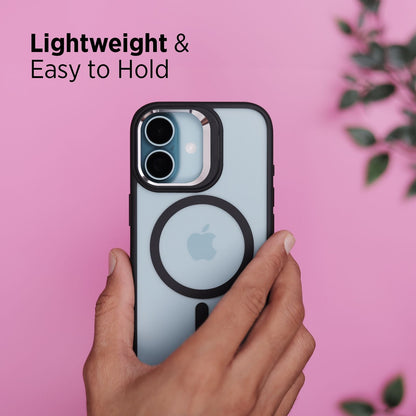 Tekne CLEAR Case with Camera Stand for iPhone 16 | Slim, Transparent & Scratch-Resistant