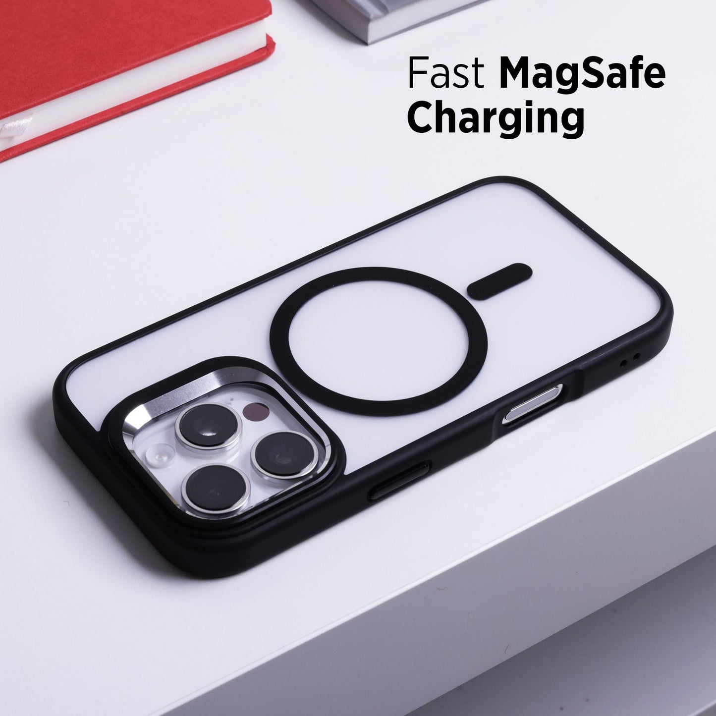 Tekne CLEAR Case with Camera Stand for iPhone 16 Pro | Slim, Transparent & Scratch-Resistant