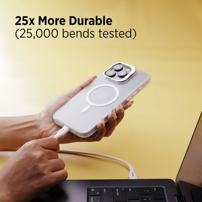 Tekne 60W iPhone Silicone Charging Cable | Fast Charging | Ultra-Durable | Tangle-Free Design
