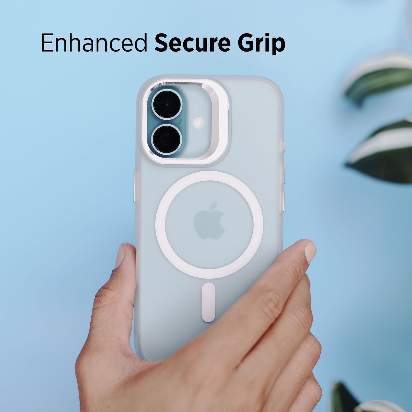 Tekne CLEAR Case with Camera Stand for iPhone 16 | Slim, Transparent & Scratch-Resistant