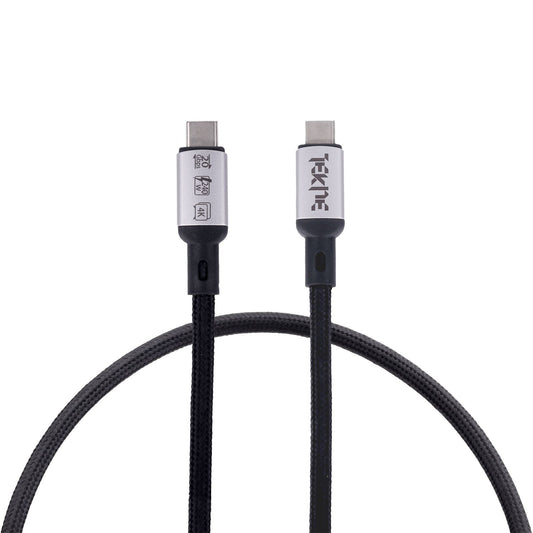 Tekne 240W USB4 Braided Cable | Ultra-Fast Charging & 20Gbps Data Transfer | Durable 2m CableÂ 