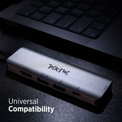 Tekne Essential USB-C Hub | 8-in-1 Multiport Adapter | 100W Fast Charging & 4K HDMI