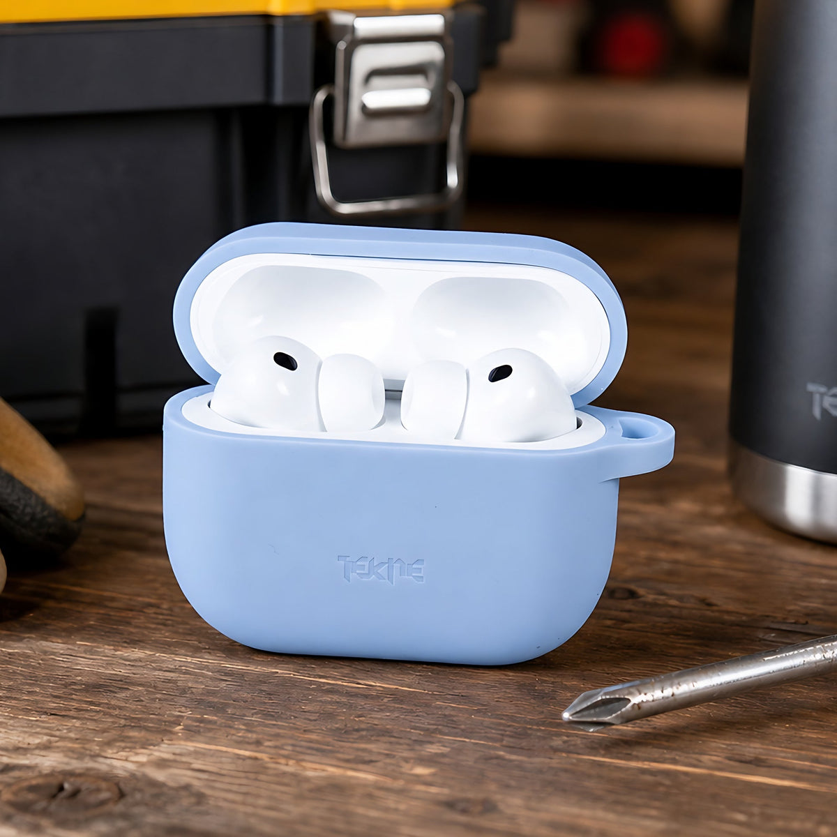 TEKNE Silicone Case for Airpods Pro3 -Pale Blue