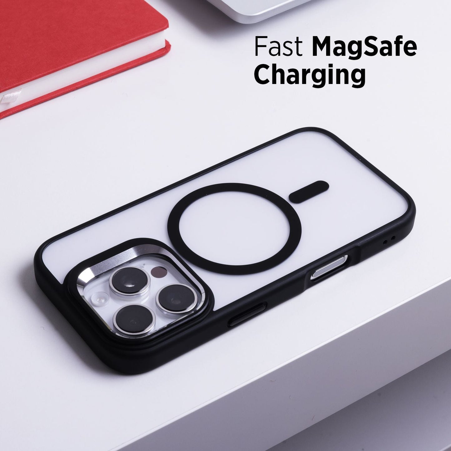 Tekne CLEAR Case with Camera Stand for iPhone 16 Pro Max | Slim, Transparent & Scratch-Resistant