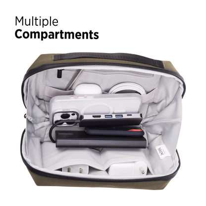 Tekne Gadget Organiser | Water-Resistant Tech Pouch with Multiple Compartments | Travel-FriendlyÂ 