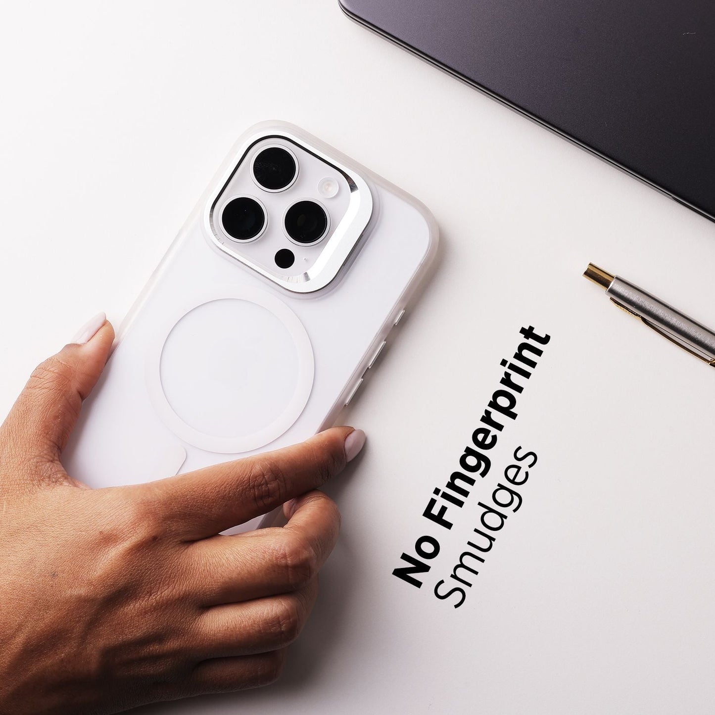 Tekne CLEAR Case with Camera Stand for iPhone 16 Pro | Slim, Transparent & Scratch-Resistant