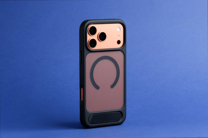 TEKNE Hybrid Frost Matte with stand Case for iPhone 17 Pro Max