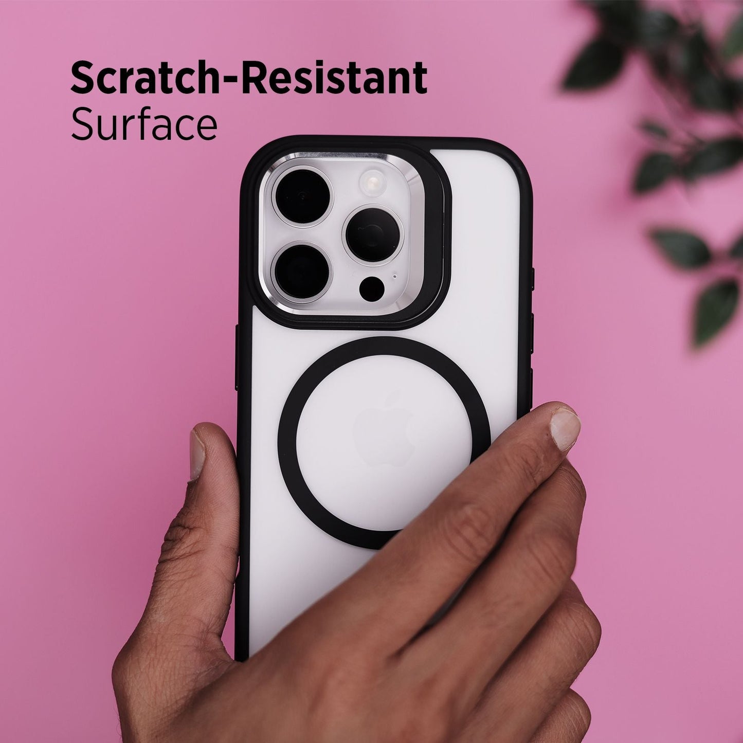 Tekne CLEAR Case with Camera Stand for iPhone 16 Pro Max | Slim, Transparent & Scratch-Resistant