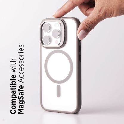 Tekne CLEAR Case with Camera Stand for iPhone 16 Pro | Slim, Transparent & Scratch-Resistant