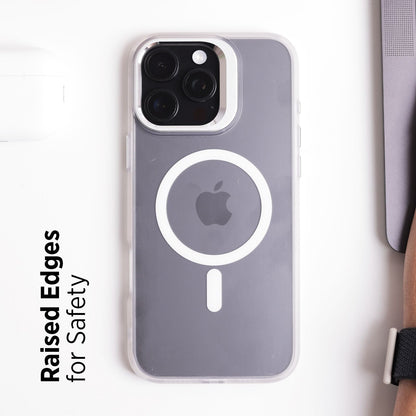 Tekne CLEAR Case with Camera Stand for iPhone 16 Pro Max | Slim, Transparent & Scratch-Resistant