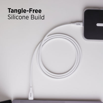 Tekne 60W iPhone Silicone Charging Cable | Fast Charging | Ultra-Durable | Tangle-Free Design