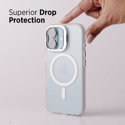 Tekne CLEAR Case with Camera Stand for iPhone 16 | Slim, Transparent & Scratch-Resistant