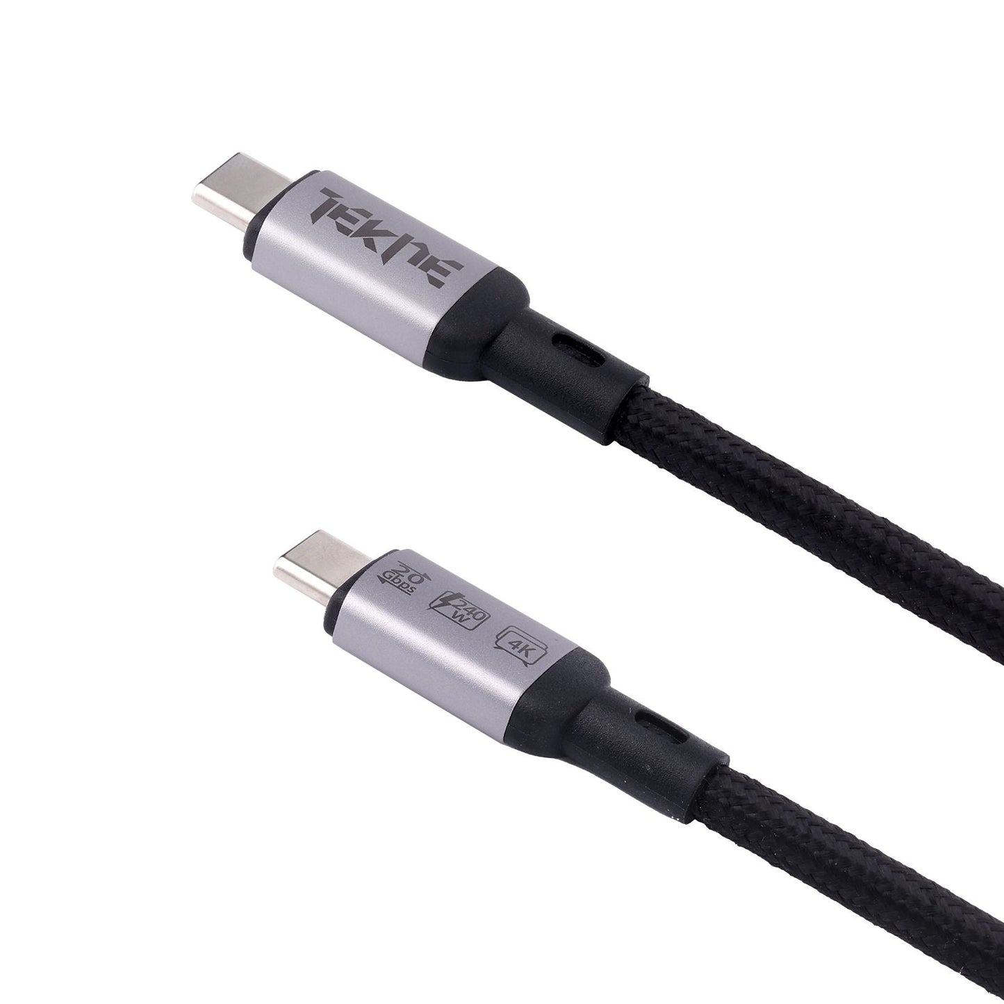 Tekne 240W USB4 Braided Cable | Ultra-Fast Charging & 20Gbps Data Transfer | Durable 2m CableÂ 