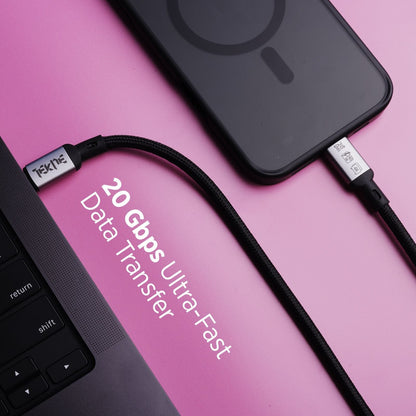 Tekne 240W USB4 Braided Cable | Ultra-Fast Charging & 20Gbps Data Transfer | Durable 2m CableÂ 