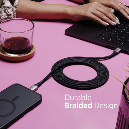 Tekne 240W USB4 Braided Cable | Ultra-Fast Charging & 20Gbps Data Transfer | Durable 2m CableÂ 