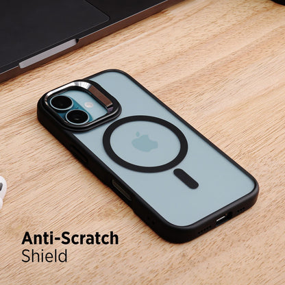 Tekne CLEAR Case with Camera Stand for iPhone 16 | Slim, Transparent & Scratch-Resistant