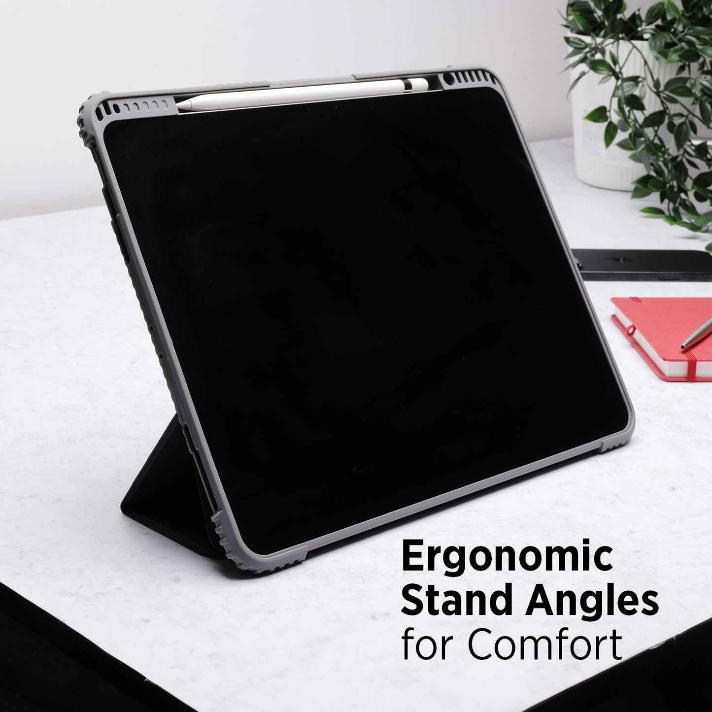 Tekne Shockproof Vegan Leather Case for iPad Pro 13 M4 | Stand Function | Drop Protection