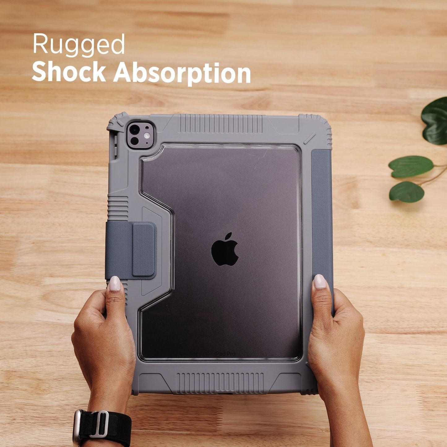 Tekne Shockproof Vegan Leather Case for iPad Pro 13 M4 | Stand Function | Drop Protection